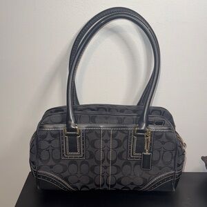 Coach Black Signature Shoulder Bag